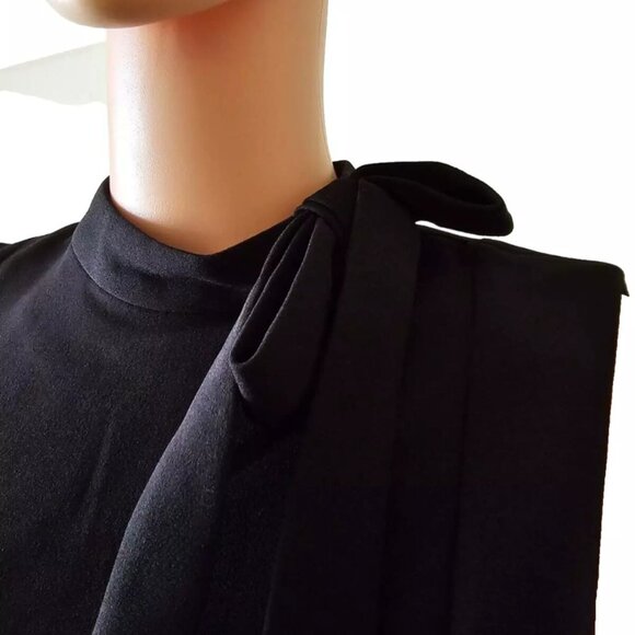 Calvin Klein Black Bow Neck Sheath Dress Size-6/NWT - Picture 5 of 8